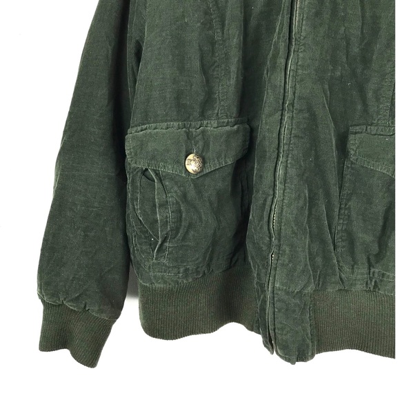 Torrid 3x jacket green bomber front zip corduroy - Picture 2 of 6
